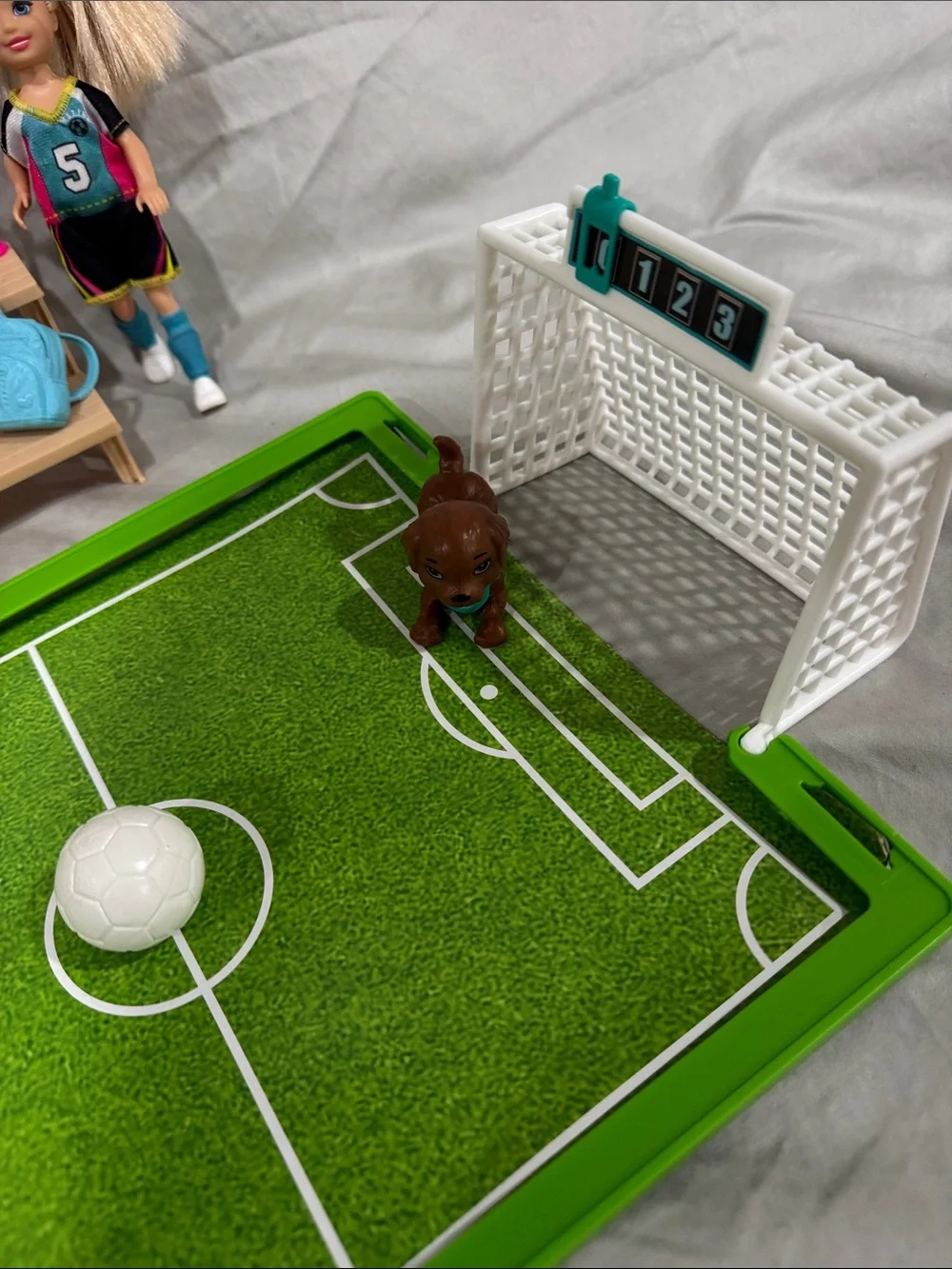 Barbie Chelsea Soccer Playset with additional soccer Barbie doll